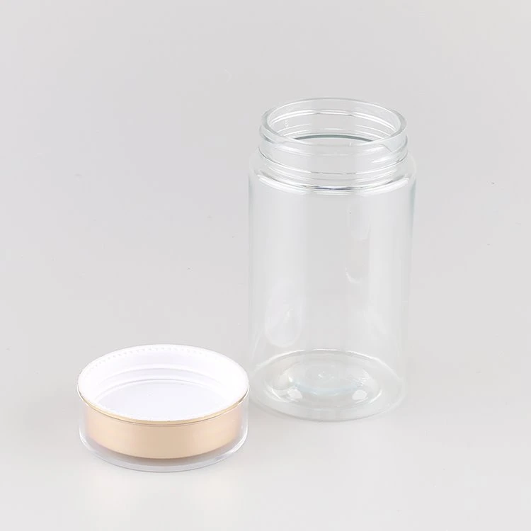 Doorzichtige plastic pillenpotjes
