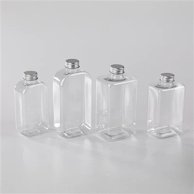Platte doorzichtige fles van 500 ml