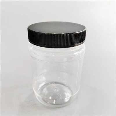 Lege plastic jampotten