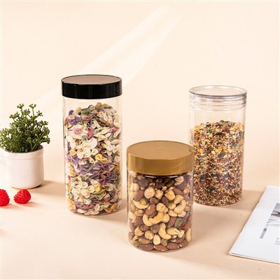 1000 ml plastic potten met deksels